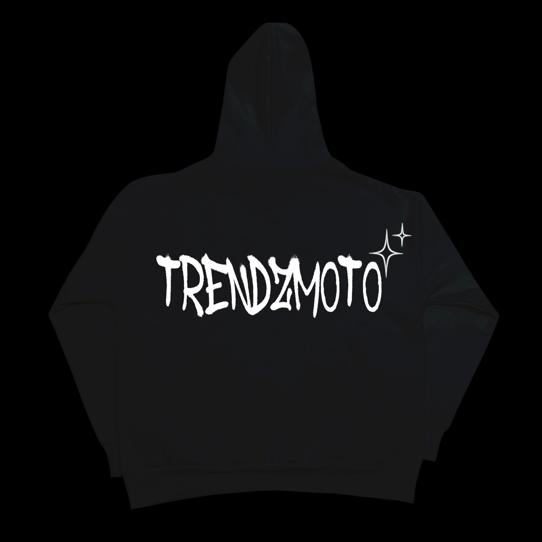 Trendz moto hoodie  - black design